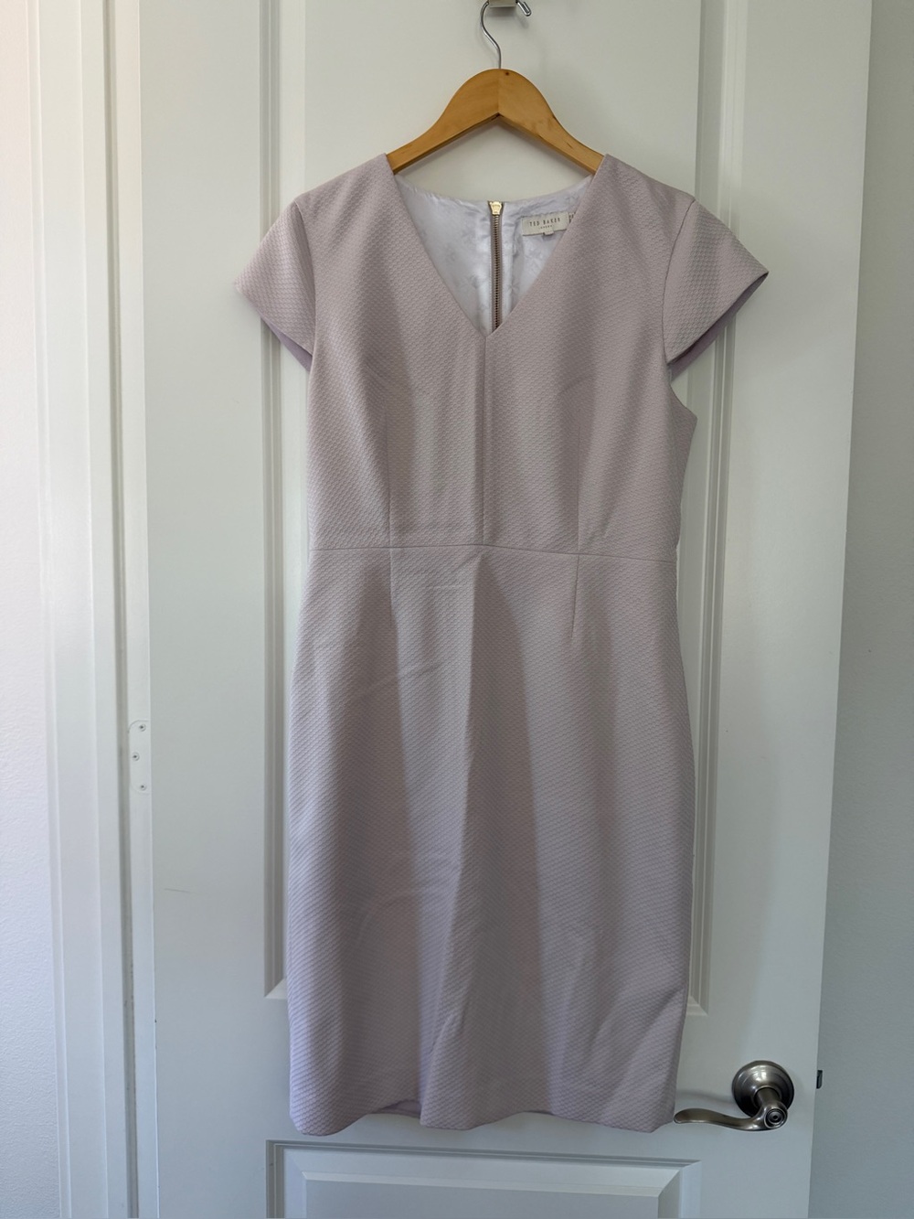Ted Baker Lavender V-Neck Sheath Dress
